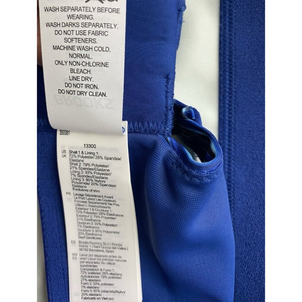 Brooks 34E Drive Convertible Run Motion Print Sweat Wicking Compression - Picture 3 of 10